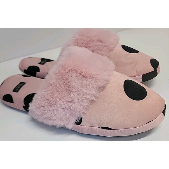 Victorias Secret Signature Satin Pink w/ Black Polka Dots Size M - Picture 1 of 12